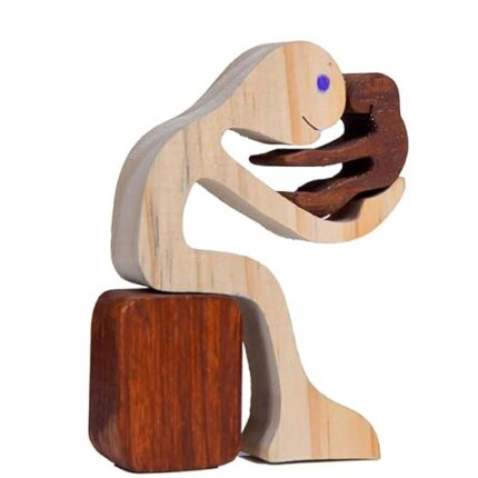 Man and Child with Chair Statue